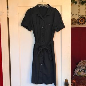 Banana Republic Utility Dress / Shirtdress size 10 Black